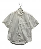 Graphpaperグラフペーパー）の古着「BROAD OVERSIZED S/S SHIRT」｜ホワイト