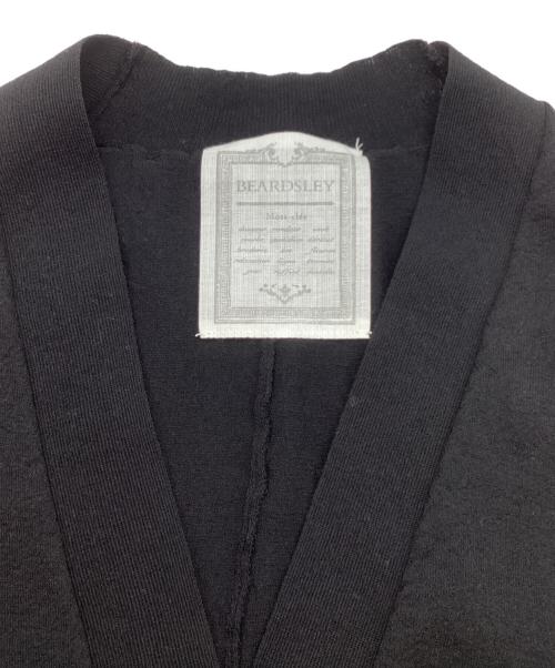 BEARDSLEY（ビアズリー）BEARDSLEY (ビアズリー) 半袖ポンチョカーディガン ブラック サイズ:Freeの古着・服飾アイテム