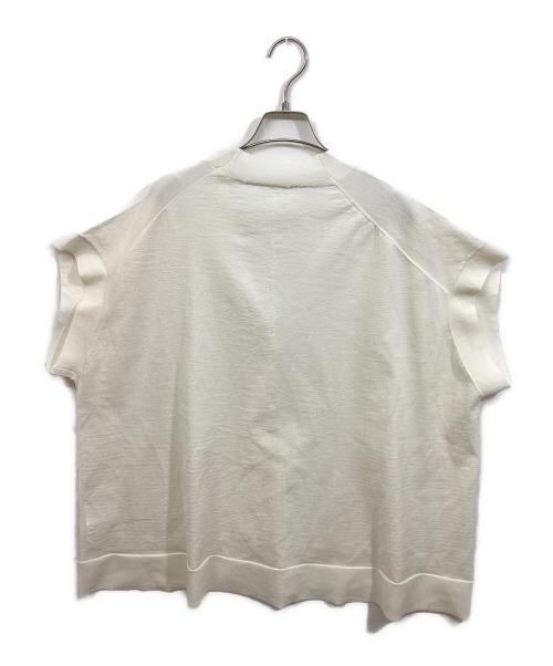 BEARDSLEY（ビアズリー）BEARDSLEY (ビアズリー) 半袖ポンチョカーディガン ホワイト サイズ:Freeの古着・服飾アイテム