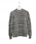 UNITED ARROWSユナイテッドアローズ）の古着「YAMAGATA ペーパー アゼ クルーネックニット」｜グレー