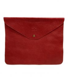 IL BISONTE（イル ビゾンテ）の古着「クラッチバッグ」｜レッド