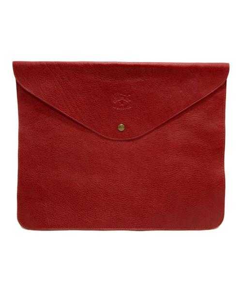 IL BISONTE（イル ビゾンテ）IL BISONTE (イル ビゾンテ) クラッチバッグ レッドの古着・服飾アイテム