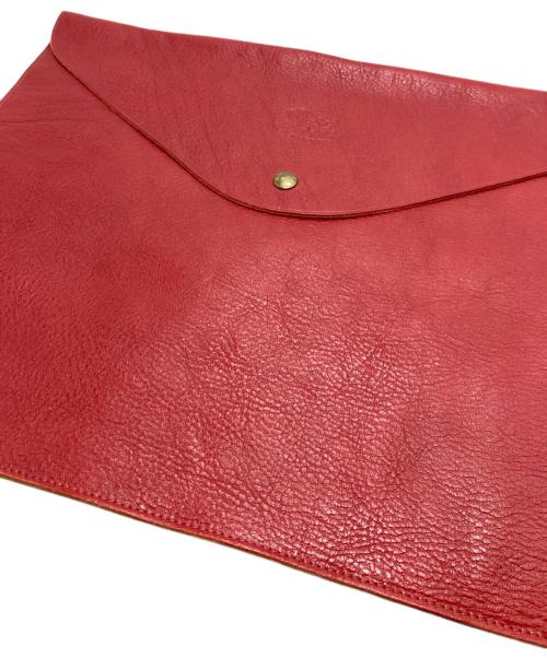 IL BISONTE（イル ビゾンテ）IL BISONTE (イル ビゾンテ) クラッチバッグ レッドの古着・服飾アイテム