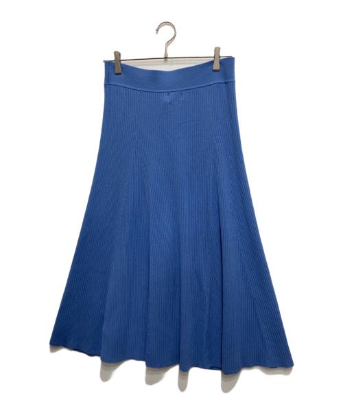 POLO RALPH LAUREN（ポロ・ラルフローレン）POLO RALPH LAUREN (ポロ・ラルフローレン) フロントボタンリブニットスカート ブルー サイズ:L 未使用品の古着・服飾アイテム