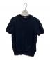 MONCLER（モンクレール）の古着「maglia tricot girocollo半袖ニット」｜ネイビー