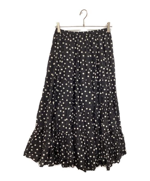 BEARDSLEY（ビアズリー）BEARDSLEY (ビアズリー) クリンクルドットスカート ブラック サイズ:Freeの古着・服飾アイテム