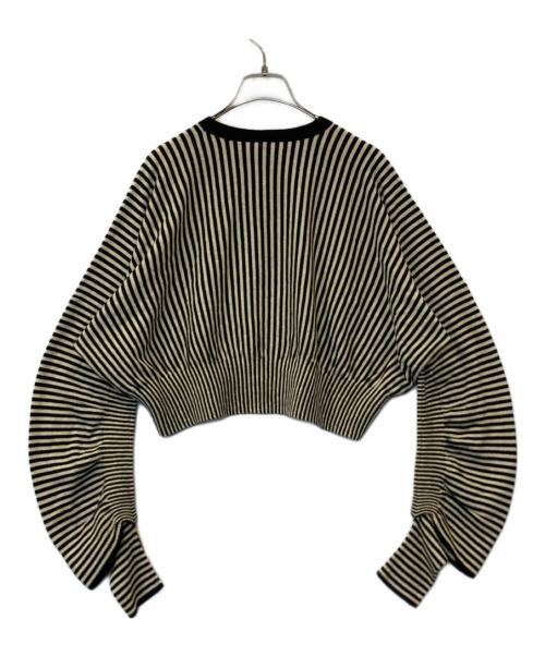 A CCORDION（アコーディオン）A CCORDION (アコーディオン) TUCK PO ブラック×ベージュ サイズ:Mの古着・服飾アイテム