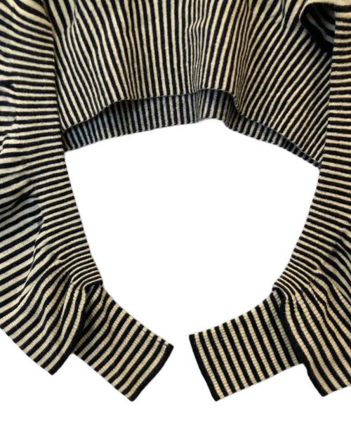 A CCORDION（アコーディオン）A CCORDION (アコーディオン) TUCK PO ブラック×ベージュ サイズ:Mの古着・服飾アイテム