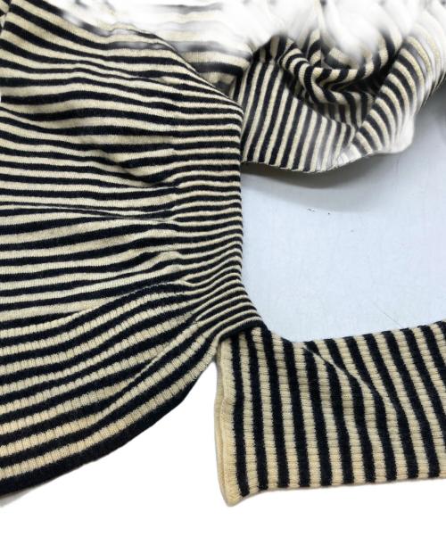 A CCORDION（アコーディオン）A CCORDION (アコーディオン) TUCK PO ブラック×ベージュ サイズ:Mの古着・服飾アイテム