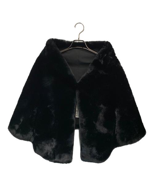 JENNE（ジェンヌ）JENNE (ジェンヌ) リッチボリュームファーケープ ブラック サイズ:FREEの古着・服飾アイテム