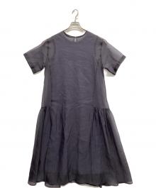 ELENDEEK（エレンディーク）の古着「シアーレイヤードカットワンピース」｜ブラック