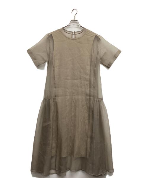 ELENDEEK（エレンディーク）ELENDEEK (エレンディーク) シアーレイヤードカットワンピース ベージュ サイズ:2の古着・服飾アイテム