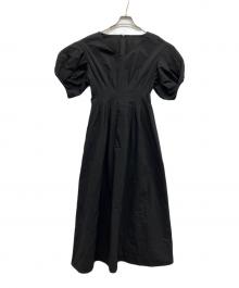 ELENDEEK（エレンディーク）の古着「フォルムスリーブウエストタックワンピース」｜ブラック