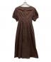 ELENDEEK（エレンディーク）の古着「フォルムスリーブウエストタックワンピース」｜ブラウン
