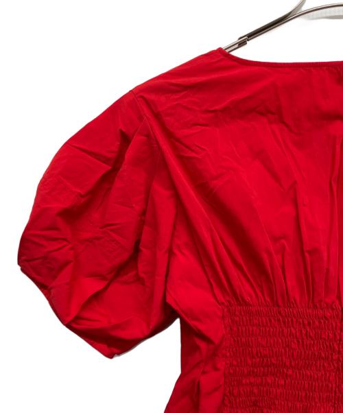 ELENDEEK（エレンディーク）ELENDEEK (エレンディーク) フォルムスリーブウエストタックワンピース レッド サイズ:02の古着・服飾アイテム