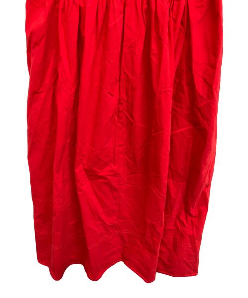 ELENDEEK（エレンディーク）ELENDEEK (エレンディーク) フォルムスリーブウエストタックワンピース レッド サイズ:02の古着・服飾アイテム