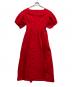 ELENDEEK（エレンディーク）の古着「フォルムスリーブウエストタックワンピース」｜レッド