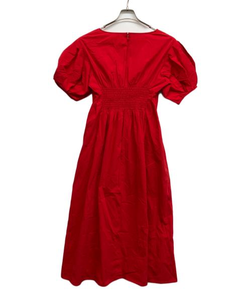 ELENDEEK（エレンディーク）ELENDEEK (エレンディーク) フォルムスリーブウエストタックワンピース レッド サイズ:02の古着・服飾アイテム