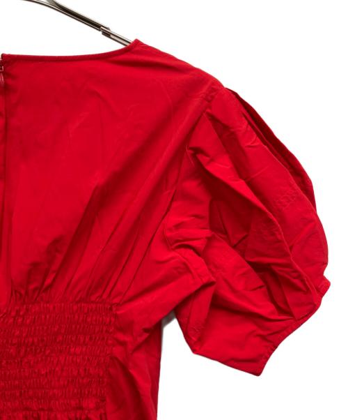 ELENDEEK（エレンディーク）ELENDEEK (エレンディーク) フォルムスリーブウエストタックワンピース レッド サイズ:02の古着・服飾アイテム