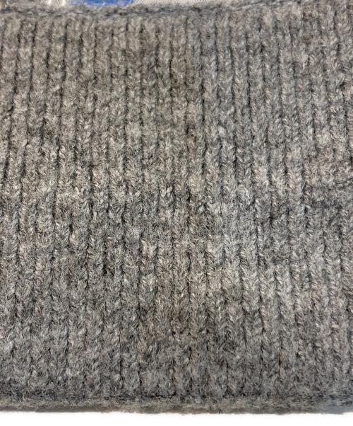 BALLSEY（ボールジィ）BALLSEY (ボールジィ) ヘアリープラッドエンブロイダリーコンビ ショートクルーネックジャケット グレー サイズ:36の古着・服飾アイテム