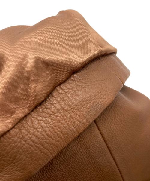 自由区（ジユウク）自由区 (ジユウク) ラムレザージャケット ブラウン サイズ:SIZE 30の古着・服飾アイテム