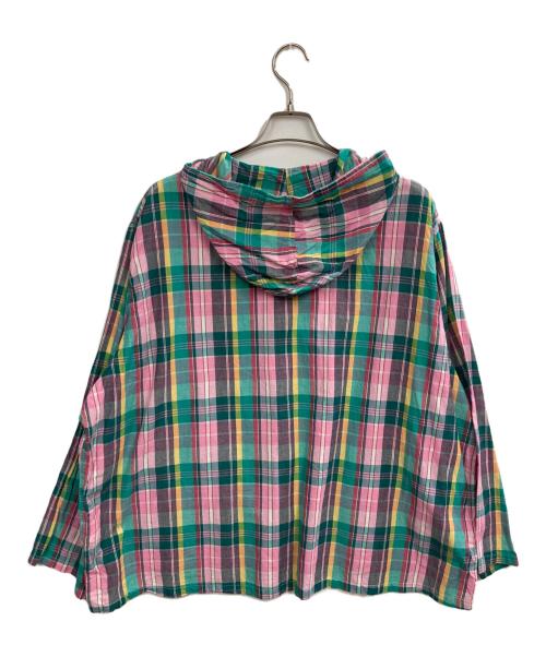 SPELL BOUND（スペルバウンド）SPELL BOUND (スペルバウンド) インドマドラス フードシャツ グリーン サイズ:2の古着・服飾アイテム