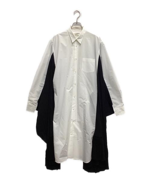 JUNYA WATANABE COMME des GARCONS（(ジュンヤワタナベ コムデギャルソン）JUNYA WATANABE COMME des GARCONS ((ジュンヤワタナベ コムデギャルソン) Pleats blouse(プリーツブラウス) ホワイト×ブラック サイズ:XSの古着・服飾アイテム