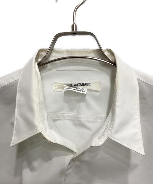 JUNYA WATANABE COMME des GARCONS（(ジュンヤワタナベ コムデギャルソン）JUNYA WATANABE COMME des GARCONS ((ジュンヤワタナベ コムデギャルソン) Pleats blouse(プリーツブラウス) ホワイト×ブラック サイズ:XSの古着・服飾アイテム