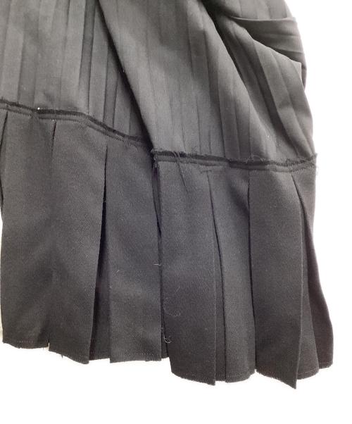 JUNYA WATANABE COMME des GARCONS（(ジュンヤワタナベ コムデギャルソン）JUNYA WATANABE COMME des GARCONS ((ジュンヤワタナベ コムデギャルソン) Pleats blouse(プリーツブラウス) ホワイト×ブラック サイズ:XSの古着・服飾アイテム