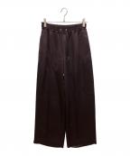 CINOHチノ）の古着「サテンリラックスパンツ」｜ボルドー