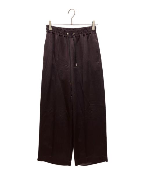 CINOH（チノ）CINOH (チノ) サテンリラックスパンツ ボルドー サイズ:36の古着・服飾アイテム