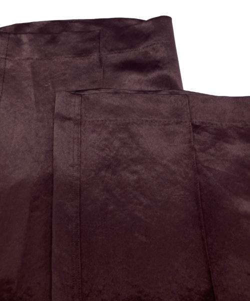 CINOH（チノ）CINOH (チノ) サテンリラックスパンツ ボルドー サイズ:36の古着・服飾アイテム