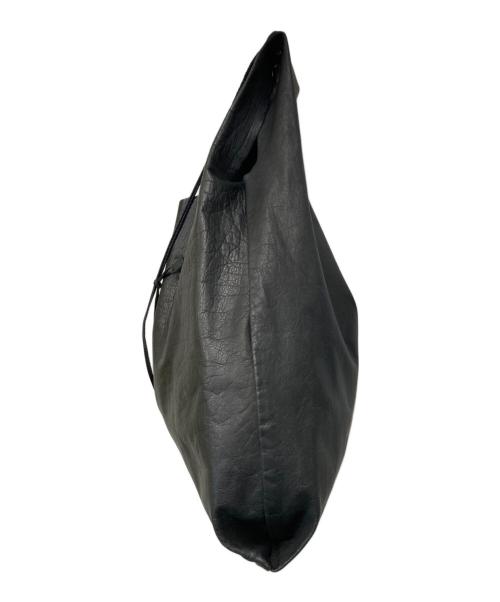 SLOW&CO（スロウアンドコー）SLOW&CO (スロウアンドコー) レザーショルダー ハンドバッグ ブラックの古着・服飾アイテム