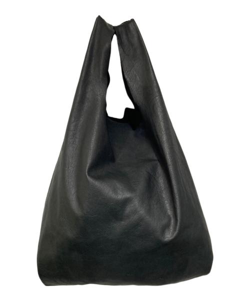 SLOW&CO（スロウアンドコー）SLOW&CO (スロウアンドコー) レザーショルダー ハンドバッグ ブラックの古着・服飾アイテム