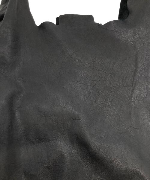 SLOW&CO（スロウアンドコー）SLOW&CO (スロウアンドコー) レザーショルダー ハンドバッグ ブラックの古着・服飾アイテム