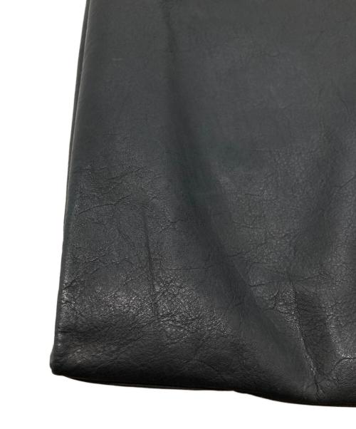 SLOW&CO（スロウアンドコー）SLOW&CO (スロウアンドコー) レザーショルダー ハンドバッグ ブラックの古着・服飾アイテム