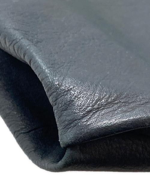 SLOW&CO（スロウアンドコー）SLOW&CO (スロウアンドコー) レザーショルダー ハンドバッグ ブラックの古着・服飾アイテム