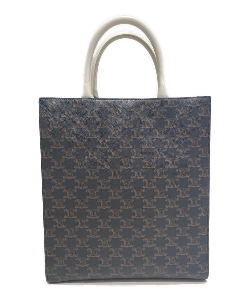 CELINE（セリーヌ）CELINE (セリーヌ) スモール バーティカル カバ ブラウン×ホワイト サイズ:スモールの古着・服飾アイテム