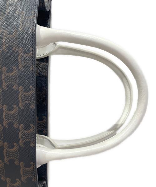 CELINE（セリーヌ）CELINE (セリーヌ) スモール バーティカル カバ ブラウン×ホワイト サイズ:スモールの古着・服飾アイテム