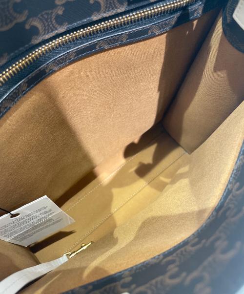 CELINE（セリーヌ）CELINE (セリーヌ) スモール バーティカル カバ ブラウン×ホワイト サイズ:スモールの古着・服飾アイテム