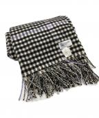 JOHNSTONS OF ELGIN×martiniqueジョンストンズオブエルガン×マルティニーク）の古着「カシミヤストール」｜ブラック