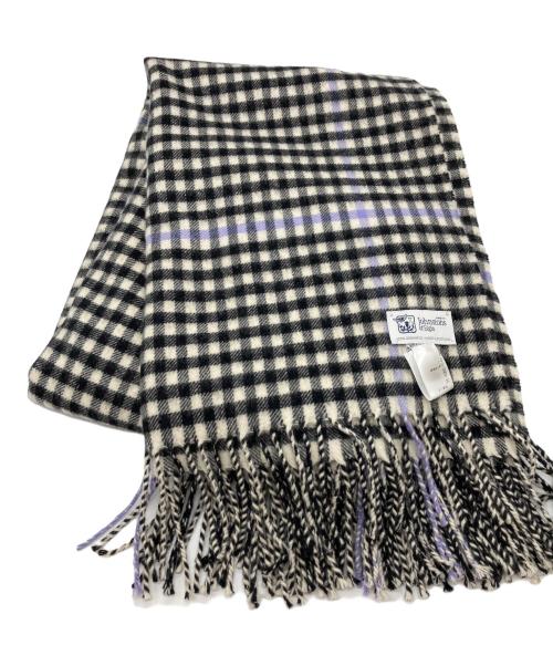 JOHNSTONS OF ELGIN（ジョンストンズオブエルガン）JOHNSTONS OF ELGIN (ジョンストンズオブエルガン) martinique (マルティニーク) カシミヤストール ブラックの古着・服飾アイテム