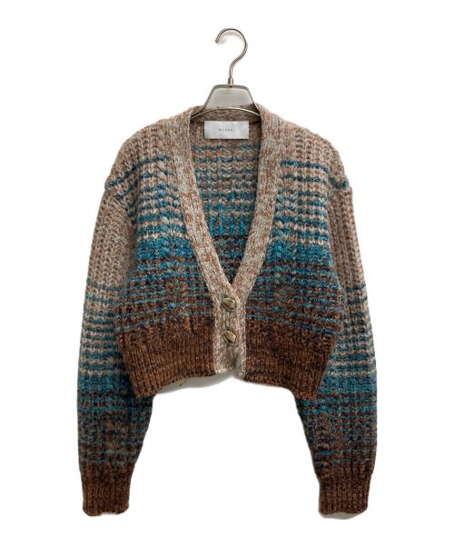 MURRAL（ミューラル）MURRAL (ミューラル) Gradation Knit short cardigan（グラデーション　ニット　ショート　カーディガン） ブラウン サイズ:Freeの古着・服飾アイテム