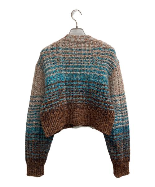 MURRAL（ミューラル）MURRAL (ミューラル) Gradation Knit short cardigan（グラデーション　ニット　ショート　カーディガン） ブラウン サイズ:Freeの古着・服飾アイテム