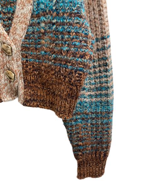 MURRAL（ミューラル）MURRAL (ミューラル) Gradation Knit short cardigan（グラデーション　ニット　ショート　カーディガン） ブラウン サイズ:Freeの古着・服飾アイテム