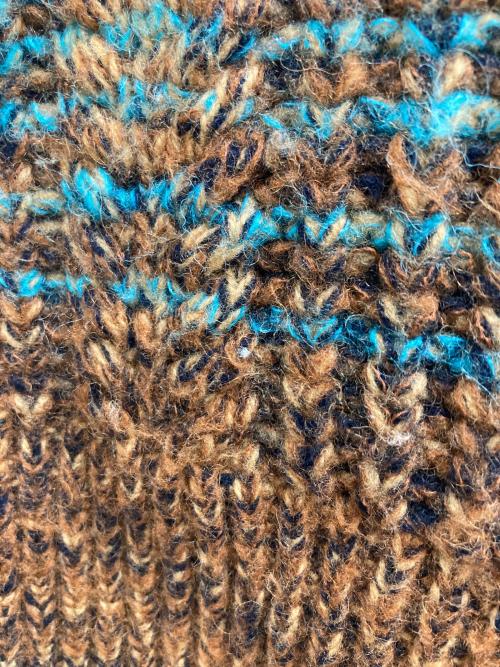 MURRAL（ミューラル）MURRAL (ミューラル) Gradation Knit short cardigan（グラデーション　ニット　ショート　カーディガン） ブラウン サイズ:Freeの古着・服飾アイテム