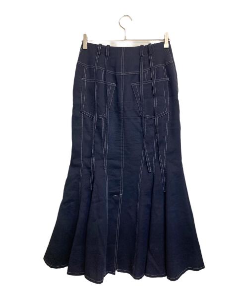 MURRAL（ミューラル）MURRAL (ミューラル) Umbrella mermaid skirt ネイビー サイズ:2の古着・服飾アイテム