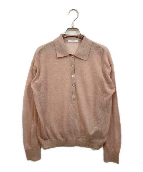 JOURNAL STANDARD（ジャーナルスタンダード）JOURNAL STANDARD (ジャーナルスタンダード) シアーアルパカMIXニットポロ シャツ ピンク サイズ:FREEの古着・服飾アイテム