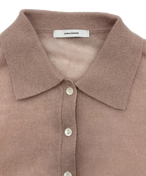 JOURNAL STANDARD（ジャーナルスタンダード）JOURNAL STANDARD (ジャーナルスタンダード) シアーアルパカMIXニットポロ シャツ ピンク サイズ:FREEの古着・服飾アイテム