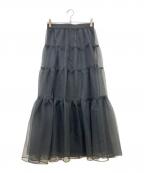Whim Gazetteウィムガゼット）の古着「オーガンジーボリュームスカート」｜ブラック
